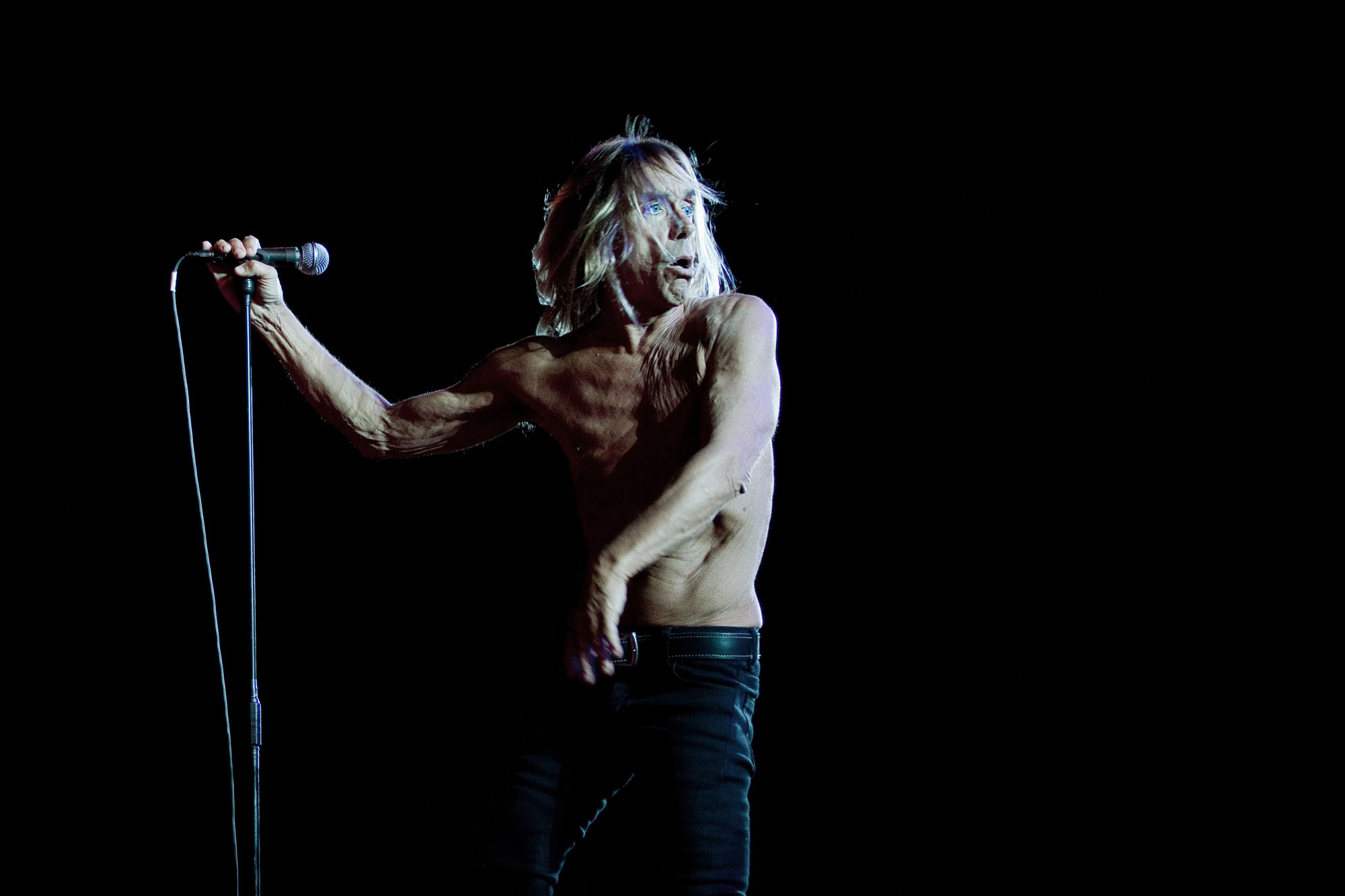 Iggy Pop en concert à Monaco.