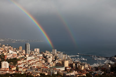 Arc-en-ciel au-dessus de Monaco.