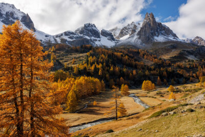 La haute vallée de la Clarée en automne.