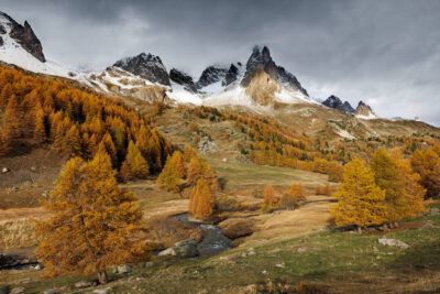 La haute vallée de la Clarée en automne.