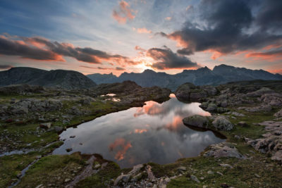 Le Lac de Morgon au sunset.