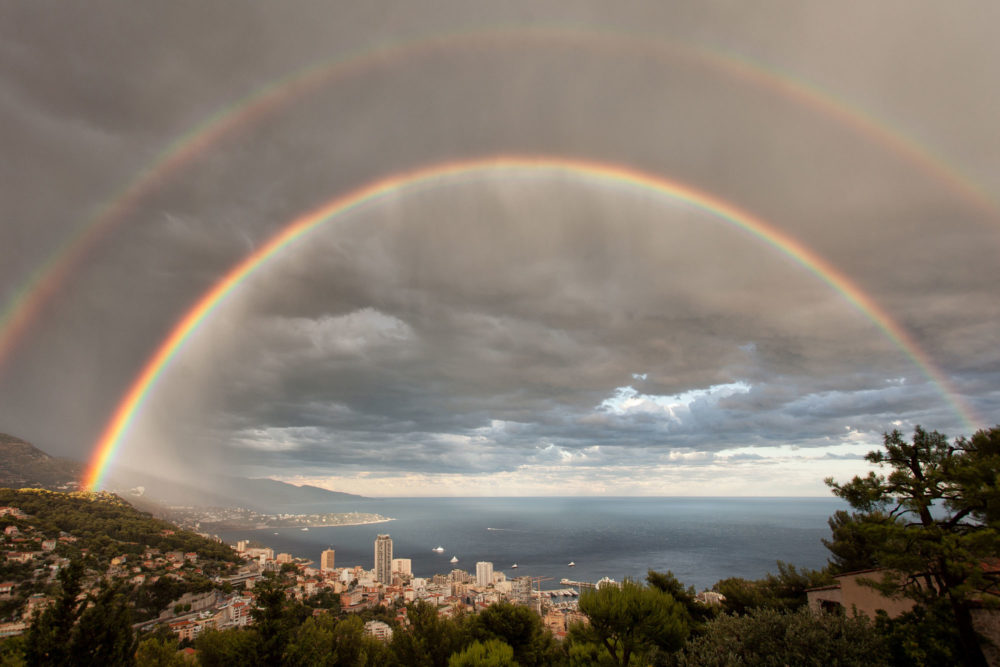 Double arc-en-ciel au-dessus de Monaco.